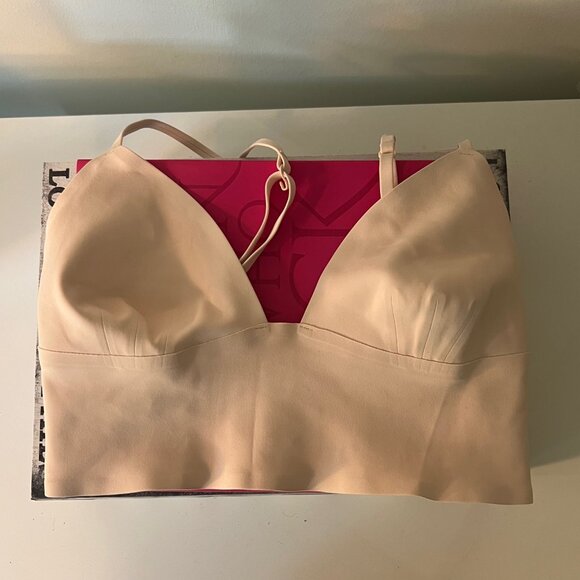 Free People intimately deep plunge bralette nude color size XS - Picture 2 of 9